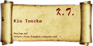 Kis Toszka névjegykártya